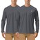 Roadbox Mens 2 Pack UV Sun Protection SPF UPF 50 Long Sleeve Quick Dry Fishing Shirts Outdoor Rash Guard for Running Hiking Swimming