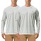 Roadbox Mens 2 Pack UV Sun Protection SPF UPF 50 Long Sleeve Quick Dry Fishing Shirts Outdoor Rash Guard for Running Hiking Swimming