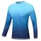 Satankud Mens Long Sleeve Swim Shirts Rashguard UPF 50 UV Sun Protection Shirt Athletic Workout Running Hiking TShirt Swimwear Blue GradientLarge