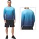 Satankud Mens Long Sleeve Swim Shirts Rashguard UPF 50 UV Sun Protection Shirt Athletic Workout Running Hiking TShirt Swimwear Blue GradientLarge