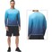 Satankud Mens Long Sleeve Swim Shirts Rashguard UPF 50 UV Sun Protection Shirt Athletic Workout Running Hiking TShirt Swimwear Blue GradientLarge