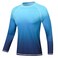 Satankud Mens Long Sleeve Swim Shirts Rashguard UPF 50 UV Sun Protection Shirt Athletic Workout Running Hiking TShirt Swimwear Blue GradientLarge