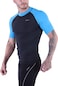 V VICROAD Mens Short Sleeve Rash Guard Swim Shirt Athletic Surfing Tee BlackBlueM