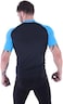 V VICROAD Mens Short Sleeve Rash Guard Swim Shirt Athletic Surfing Tee BlackBlueM