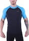 V VICROAD Mens Short Sleeve Rash Guard Swim Shirt Athletic Surfing Tee BlackBlueM