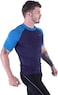 V VICROAD Mens Short Sleeve Rash Guard Swim Shirt Athletic Surfing Tee DK NavyDK Blue2XL