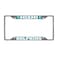 FANMATS 15039 Miami Dolphins Chrome Metal License Plate Frame Team Colors 625in x 1225in