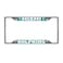FANMATS 15039 Miami Dolphins Chrome Metal License Plate Frame Team Colors 625in x 1225in