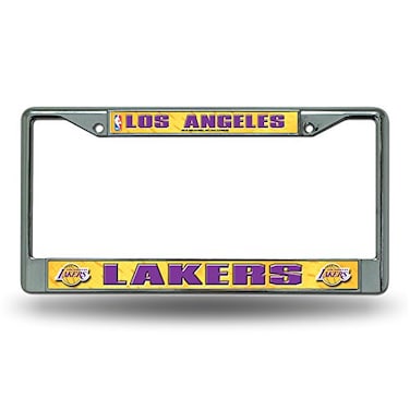 Rico Industries NBA Los Angeles Lakers Standard Chrome License Plate Frame 6 x 1225