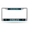 Rico Industries NFL Philadelphia Eagles 12 x 6 Silver Chrome Frame W Decal Insert CarTruckSUV Auto Accessory