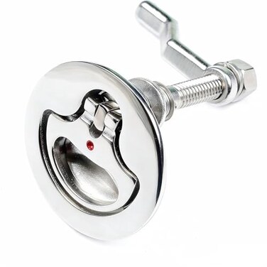 Thorn Boat Cam Latch 316 Stainless Steel Marine Hatch Latches Flush Pull Handle with Back Plate and Fasteners