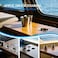 Hoffen 4 Pack Boat Cup Holder Stainless Steel Blue LED Cup Drink Holder for Boat 12V Waterproof Polished Drink Holder Yeti Cup Holder for Marine Boat Yacht RV