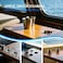 Hoffen 4 Pack Boat Cup Holder Stainless Steel Blue LED Cup Drink Holder for Boat 12V Waterproof Polished Drink Holder Yeti Cup Holder for Marine Boat Yacht RV