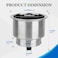 Hoffen 4 Pack Boat Cup Holder Stainless Steel Blue LED Cup Drink Holder for Boat 12V Waterproof Polished Drink Holder Yeti Cup Holder for Marine Boat Yacht RV