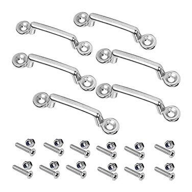 Abimars Bimini Top Strap Pad Eye Footman Loop 6PCS 316 Stainless Steel Footmans Loop for 1in or 1 12in Tie Down Strap Kayak Deck Loops Tie Down Anchor Point