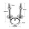 Akoleyer Marine Stainless Steel Transom Mount Water Ski Tow Boat Hook 212 Ring
