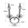 Akoleyer Marine Stainless Steel Transom Mount Water Ski Tow Boat Hook 212 Ring