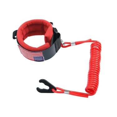 GZZTORES Boat Lanyard Kill Switch Marine Jet Ski Lanyard Wrist Strap Replace 6E98257500 for Yamaha Outboard Tohatsu Honda Engine Safety Stop Tether Red