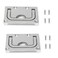 ISURE MARINE 2pcs Marine Stainless Steel Flush Fitting Lifting Pull Hatch Lift Ring Handle with Screws