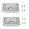 ISURE MARINE 2pcs Marine Stainless Steel Flush Fitting Lifting Pull Hatch Lift Ring Handle with Screws