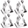 Moxweyeni Boat Hook Holder Boat Oar Holders Stainless Steel Spring Clips Marine Spring Clamp Silver Quick Release Pole Bracket Clip to Fix and Store Oars Poles Tools Sporting Goods4 PiecesSmall