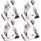 Moxweyeni Boat Hook Holder Boat Oar Holders Stainless Steel Spring Clips Marine Spring Clamp Silver Quick Release Pole Bracket Clip to Fix and Store Oars Poles Tools Sporting Goods4 PiecesSmall