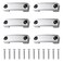 PEUTIER 6pcs SS 316 Bimini Top Strap Pad Eyes 25mm 1 Inch Stainless Steel Kayak Deck Tie Down Eyelet Heavy Duty Footman Loop Cleat Hardware Screw for Corvette Buggy Boat Mount Webbing Excluded