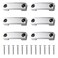 PEUTIER 6pcs SS 316 Bimini Top Strap Pad Eyes 25mm 1 Inch Stainless Steel Kayak Deck Tie Down Eyelet Heavy Duty Footman Loop Cleat Hardware Screw for Corvette Buggy Boat Mount Webbing Excluded