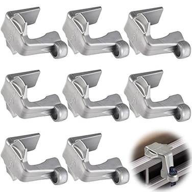 SailVoya Boat Bumper Clips Pontoon Boat Fender Clips for Docking Pontoon Boat Square Rail Fender HangersAdjustersClips Work with Pontoon Bumpers for Docking 8 Pack