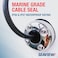 SEAVIEW Round Cable Gland Marine Grade Waterproof Cable Pass Through Cable Seal CG20SB Black Powder Coated Stainless Steel