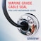SEAVIEW Round Cable Gland Marine Grade Waterproof Cable Pass Through Cable Seal CG20SB Black Powder Coated Stainless Steel