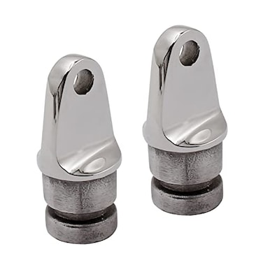 SHENGHUISS Bimini Top Cap Eye End Boat Fitting Stainless Steel 316 Round Tubing Marine Hardware with L Shape Hex Key D78 inch 2 Pack