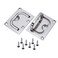 SUNOOM 2 Pack Stainless Steel Flush Mount Pull Ring Recessed Boat Hatch Lifting Handle 316 Marine Grade Heavy Duty Deck Access Latch for Yacht RV Cabinet Floor Door with Mounting Screws