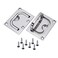 SUNOOM 2 Pack Stainless Steel Flush Mount Pull Ring Recessed Boat Hatch Lifting Handle 316 Marine Grade Heavy Duty Deck Access Latch for Yacht RV Cabinet Floor Door with Mounting Screws