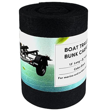 VEITHI Boat Trailer Bunk Carpet Black 8in Wide x 13ft Long Boat Bunk Carpe18oz Boat Trailer Carpet for Boat Trailers or Jet Ski Ramps