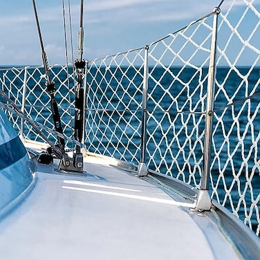 Windyun Boat Safety Lifeline Netting Marine Sailboat Guardrail Nylon Net Deck Netting for Pets Crews and Equipment Safely on Deck Marine Hardware30 x 2 ft1 Pcs