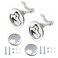 Thorn 316 Stainless Steel Marine Hatch Latch 2Pcs Flush Pull Handle with Back Plate and Fasteners Corrosion Resistant Boat Cam Lock for Yachts Sailboats Decks