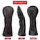 barudan golf Barudan Golf Fairway Woods Head Covers 3 Wood Headcover Head Cover Club Protector Protective USA Black for Taylormade Taylor Made Callaway PXG Ping Cobra Golf Player Accessories for Men
