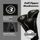 PGC Black Golf Zipper Head Covers 3 5 7 Fairway Woods Headcovers Metal Neoprene Traditional Plain Protective Covers Fits All Fairway Clubs