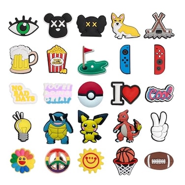 FRANKTECH Golf Club Covers Pins 10pcs or 25pcs PVC Plastic Decoration Charms Funny Add On Compatible to Golf Head Covers