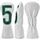 Gbourly Golf Club White 5 Fairway Wood PU Leather Headcover with Large Number Tag