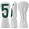 Gbourly Golf Club White 5 Fairway Wood PU Leather Headcover with Large Number Tag