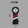 Majek Retro Golf Headcover Black Red and White Vintage Leather Style 3 Fairway Wood Head Cover Classic Look