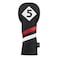 Majek Retro Golf Headcover Black Red and White Vintage Leather Style 5 Fairway Wood Head Cover Classic Look