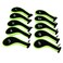 Sword &Shield Sword Shield sports Neoprene Zipper Golf Club Iron Head Covers Iron Covers 10pcsSetGreenBlack