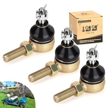 10L0L Ball Joint Kit for Club Car DS Golf Cart 19762008 Set of 3 Tie Rod End Replace OEM 7539 7540 NonGreasable SelfLubricating
