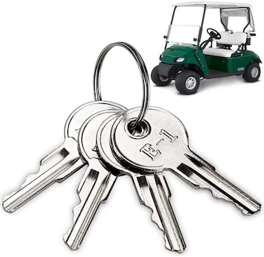 9.99WORLD MALL 999WORLD MALL Golf Cart Key for EZGO 1982up GasElectric Golf Cart Ignition Key Replacement Part 17063G1 17063G1 4 PCS