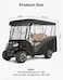 KEMIMOTO Golf Cart Enclosure 4 Passenger Golf Cart Rain Cover 600D Waterproof Driving Enclosure with Clear PVC Windshield for Extended Roof Golf Cart