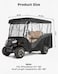 KEMIMOTO Golf Cart Enclosure 4 Passenger Golf Cart Rain Cover 600D Waterproof Driving Enclosure with Clear PVC Windshield for Extended Roof Golf Cart