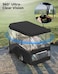 KEMIMOTO Golf Cart Enclosure 4 Passenger Golf Cart Rain Cover 600D Waterproof Driving Enclosure with Clear PVC Windshield for Extended Roof Golf Cart